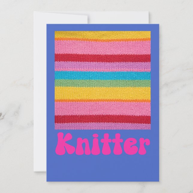 Convites Knitter, Impressão Crochet Lovers (Frente)