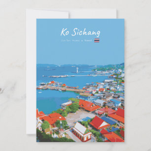 Convites Ko Sichang, Tailândia - Vista Vibrante do Porto