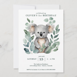 Convites Koala Bear FIrst Birthday