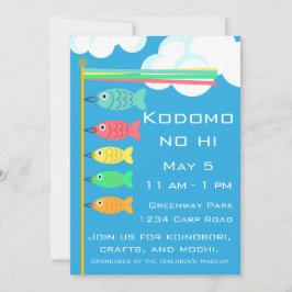 Convites Kodomo-no-hi Koinobori Carpa