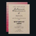 Convites Kraft Beach Pink Monograma Funny NYE<br><div class="desc">Você está pronto para festas,  mas primeiro,  você tem piadas? Este convite foi feito como um convite para o casamento para um pouco de senso de humor.</div>