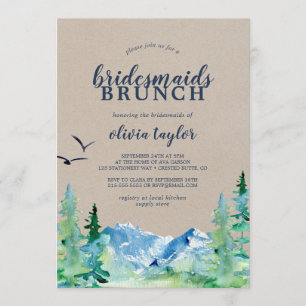 Convites Kraft Rocky Mountain Bridesmaids Brunch