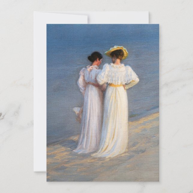 Convites Kroyer - Noite de Verão em Skagen Beach Closeup (Frente)