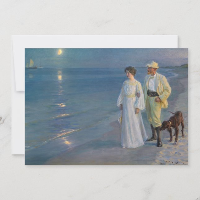 Convites Kroyer - O Artista e sua Esposa na Praia (Frente)