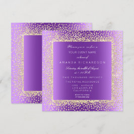 Convites Krystal 1 Champaigne Glitter Confete