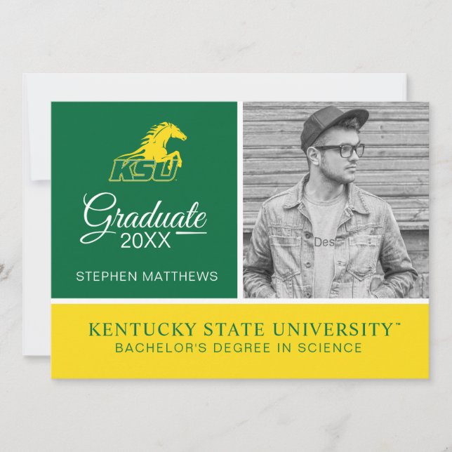 Convites KSU Universidade Estadual de Kentucky Graduado (Frente)