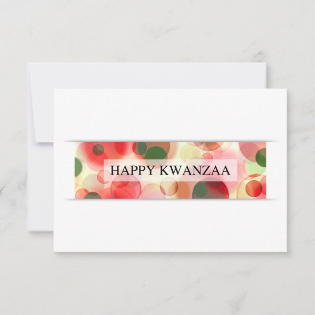 Convites kwanzaa feliz (bokeh) (Frente)