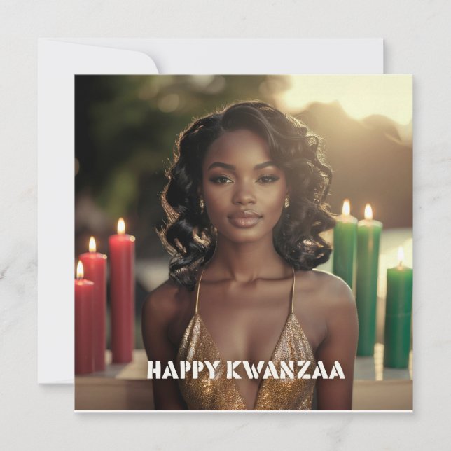 CONVITES KWANZAA - HAPPY KWANZAA -  (Frente)