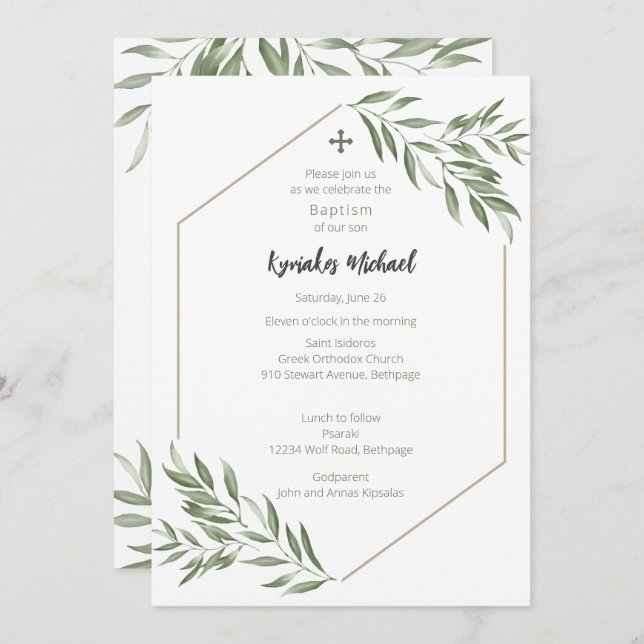 Convites Kyriakos (Frente/Verso)