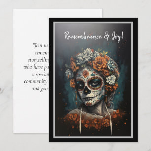 Convites La Catrina Espírito Eterno Dia dos Mortos