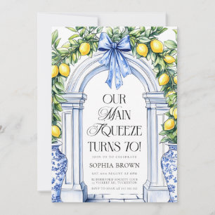 Convites La Dolce Vita Citrus Greenery 70 Birthday