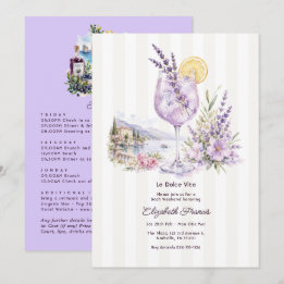 Convites La Dolce Vita Gin de Lavanda Italiano Fim de Seman