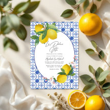 La Dolce Vita Italiana Lemon Azulejos Casamento Có