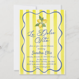 Convites La Dolce Vita Lemons Italian Bridal Shower