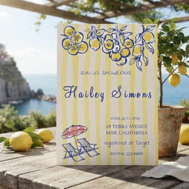 Convites La Dolce Vita Limão Amarelo Italiano (Criador carregado)