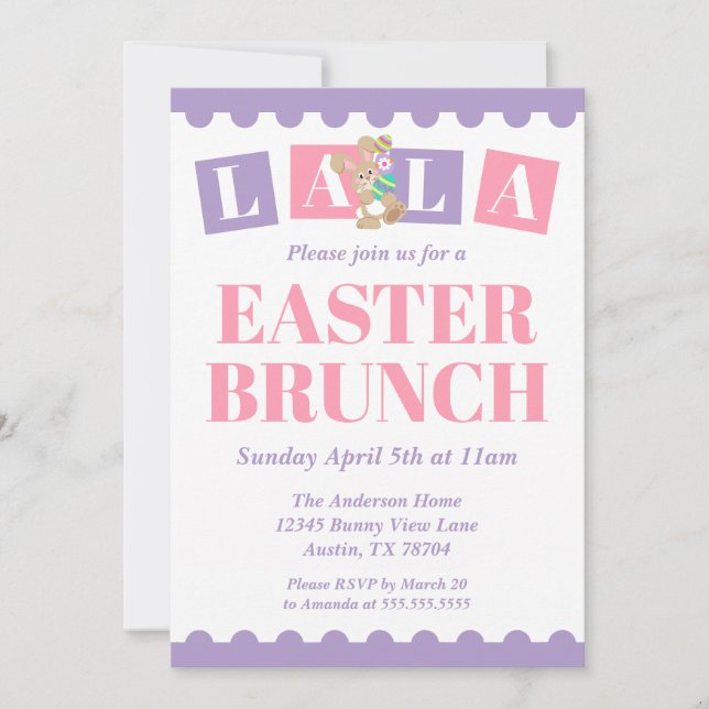 Convites La La Easter Brunch Invitation (Frente)