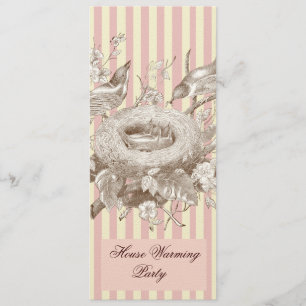 Convites La pequeno Famille no aquecimento cor-de-rosa e de