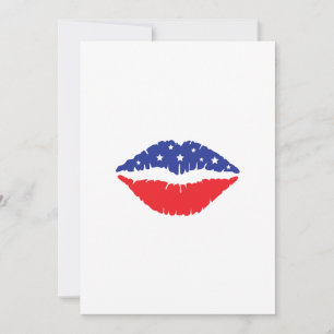 Convites Lábios da Bandeira Patriótica Americana