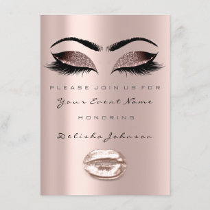 Convites Lábios de olhos Doce 16ª Festa de aniversário Maqu