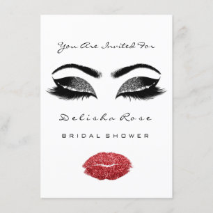 Convites Lábios vermelhos brancos doce de noiva 16ª Serei