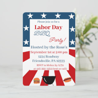 Convites labor day invitation