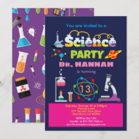 Laboratório de festa de aniversário de Ciências pa