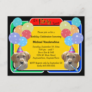 Convites Labradoodle Puppy Birthday Barker