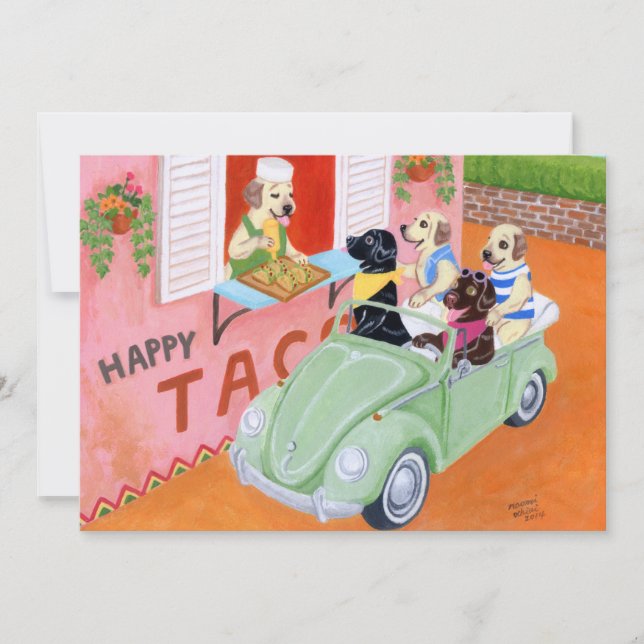 Convites Labradores do Taco Fun (Frente)