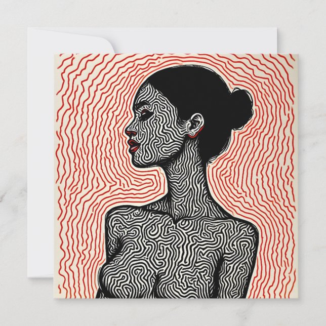 Convites Labyrinth of Her Awakening – A Minimalist Portrait (Frente)