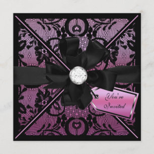 Convites Lace Floral Convide com Arco Diamond