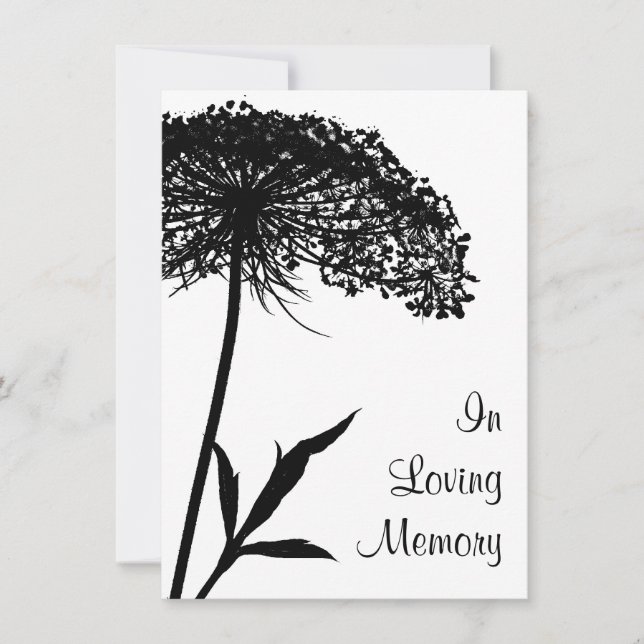 Convites Lace Funeral Memorial da Rainha Anne (Frente)