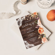 Lace Lace Blush & Peach Floral com Iluminação Conv