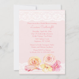 Convites Lace rosa e Chá de panela do ventilador