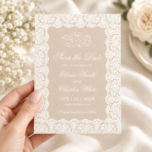 Convites Lace Save the Date