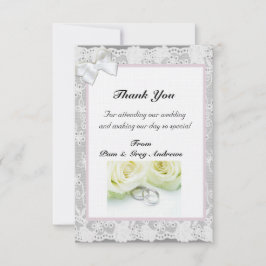 Convites Lace Weding obrigado