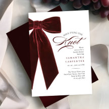 laço burgundy Ela está se casando chá de noiva