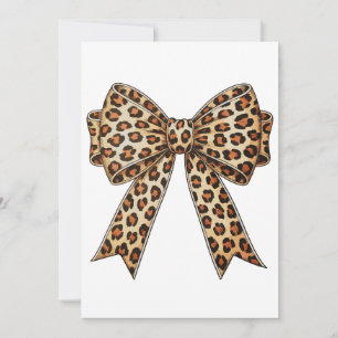 Convites Laço Coquete Leopardo Chita Sublimação