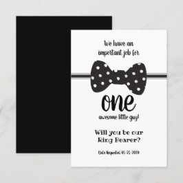 Convites Laço para pedido de Portador de Aliança