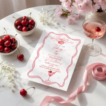 Laço rosa coquette cereja no topo 1º aniversário