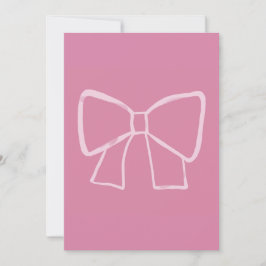 Convites Laço Rosa Minimalista