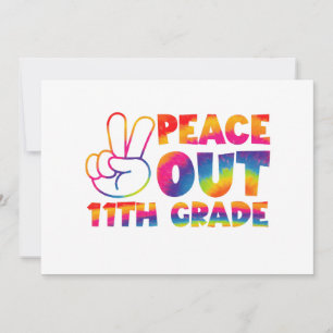 Convites Laço Tie Dye de Despedida da Décima Primeira Série