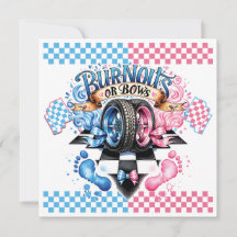 Laços e Pneus Rosa e Azul para Revelação do Sexo