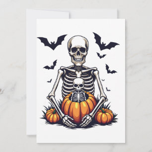 Convites Lacrimejo Halloween Gravidez Esqueleto Gravidez