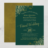 Lacy Dourados Frills em Casamento Virtual Verde Es