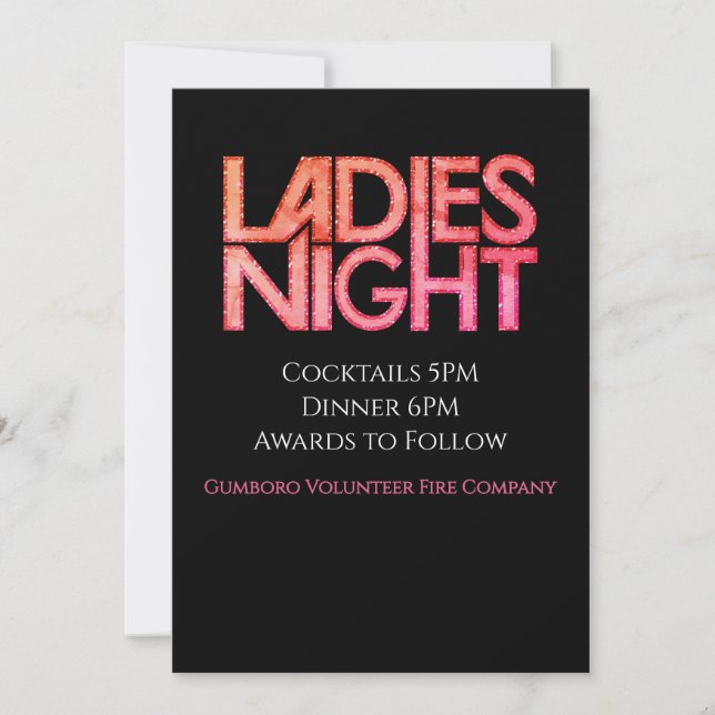Convites Ladies Night Template (Frente)