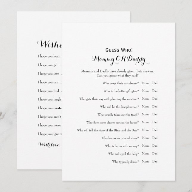 Convites Lado dobro - suposição dos desejos | dos jogos do (Frente/Verso)