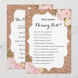 Convites Lado duplo - 2 jogos de Chá de fraldas