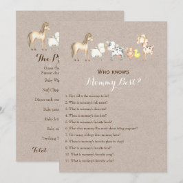 Convites Lado duplo - 2 jogos de Chá de fraldas