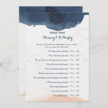 Lado duplo - Desejos dos jogos do Chá de fraldas |