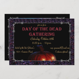 Convites Lady e Jack-o-lanterno Dias de los Muertos